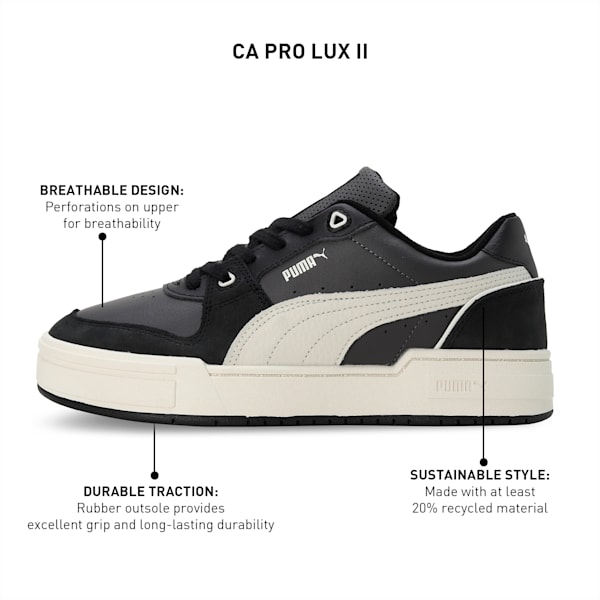 CA Pro Lux II Sneakers, Dark Coal-PUMA Black-Vapor Gray, extralarge-IND