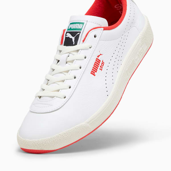 Red and cream shoes sales