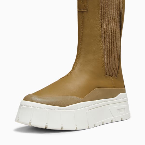 Mayze Stack Chelsea Winter Boots, Chocolate Chip, extralarge
