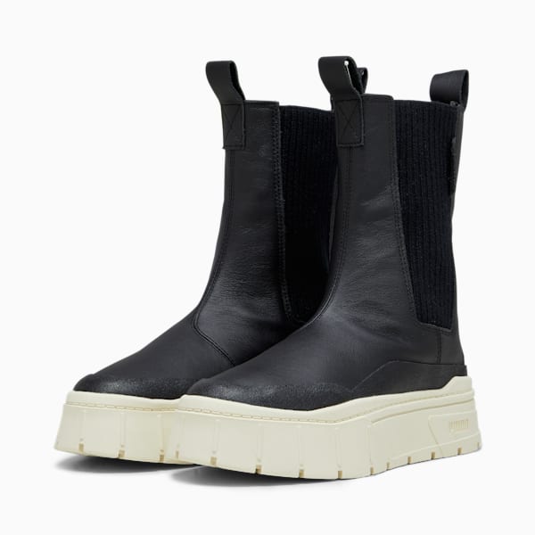 Botas de Invierno Mayze Stack Chelsea para mujer, PUMA Black, extralarge