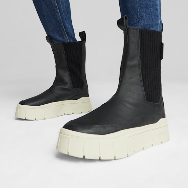 Botas de Invierno Mayze Stack Chelsea para mujer, PUMA Black, extralarge