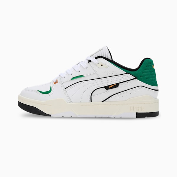 Slipstream Unisex Bball Sneakers, PUMA White-Archive Green, extralarge-IND