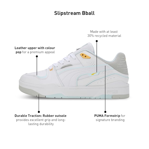 Slipstream Bball Sneakers, PUMA White-Cool Light Gray, extralarge-IND