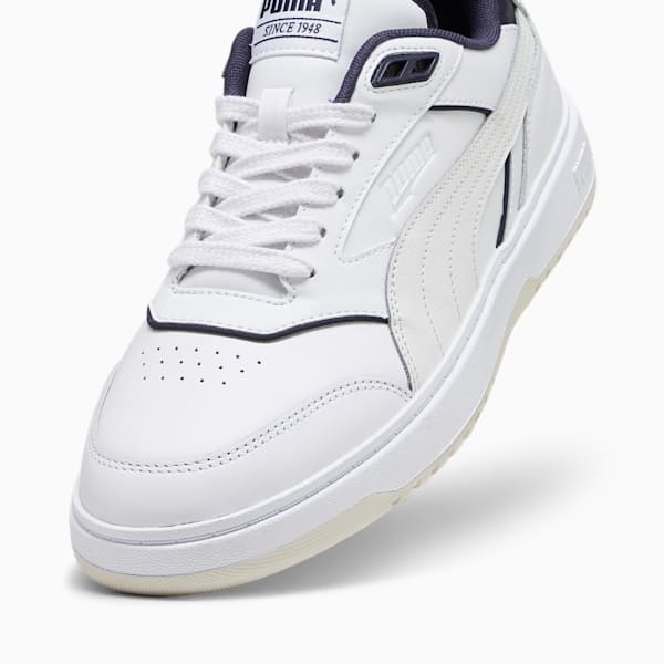 Tenis deportivas PUMA Doublecourt para hombre, PUMA White-New Navy, extralarge