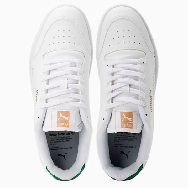 PUMA x one8 Shuffle V3 Better Men's Sneakers, PUMA White-Amazon Green-Puma Team Gold, extralarge-IND