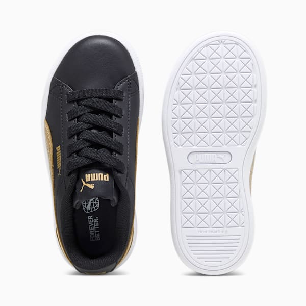 Vikky v3 Nova Kid's Sneakers, PUMA Black-Gold-PUMA White, extralarge-IND