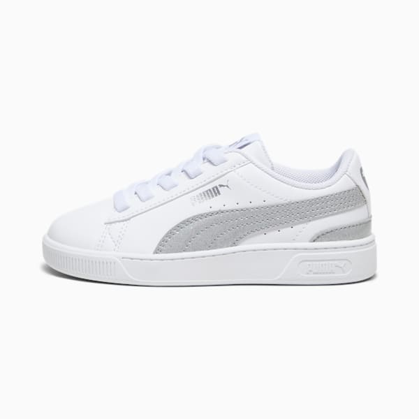 Tenis niñas Vikky v3 Nova, PUMA White-PUMA Silver, extralarge