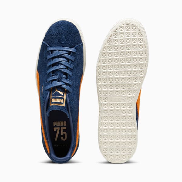 Clyde OG PUMA 75th Year Anniversary Celebration Sneakers, Persian Blue-Orange Brick, extralarge