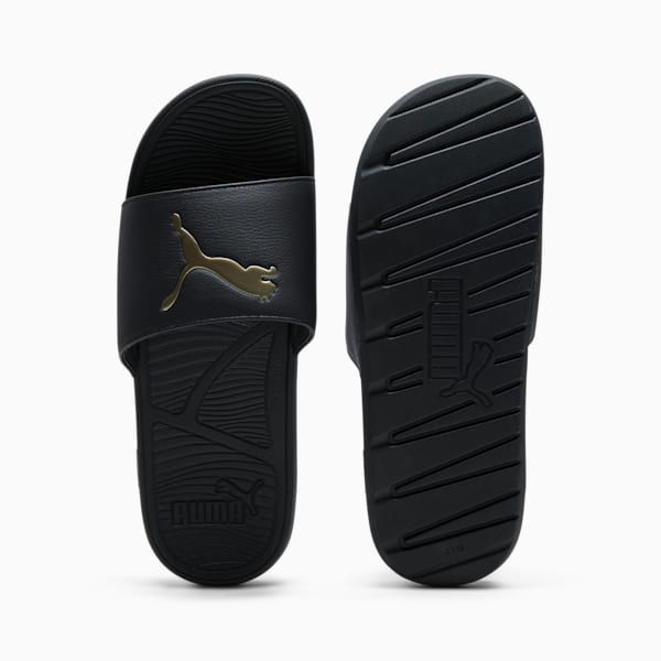 Cool Cat 2.0 Sport Men's Slides, PUMA Black-Puma Team Gold, extralarge