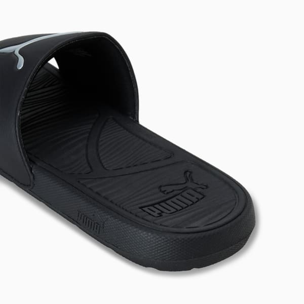 Cool Cat 2.0 Sport Men's Slides, PUMA Black-Puma Silver, extralarge-IND