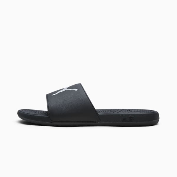Cool Cat 2.0 Sport Men's Slides, PUMA Black-Puma Silver, extralarge