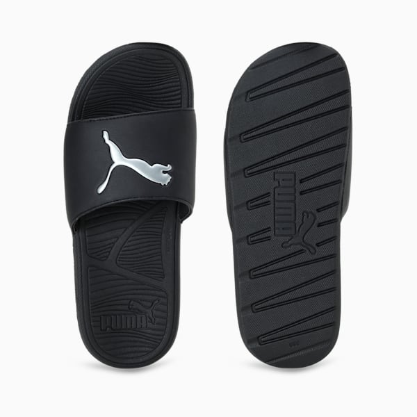 Cool Cat 2.0 Sport Men's Slides, PUMA Black-Puma Silver, extralarge-IND