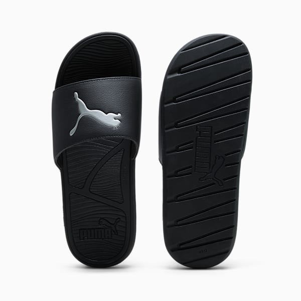 Cool Cat 2.0 Sport Men's Slides, PUMA Black-Puma Silver, extralarge