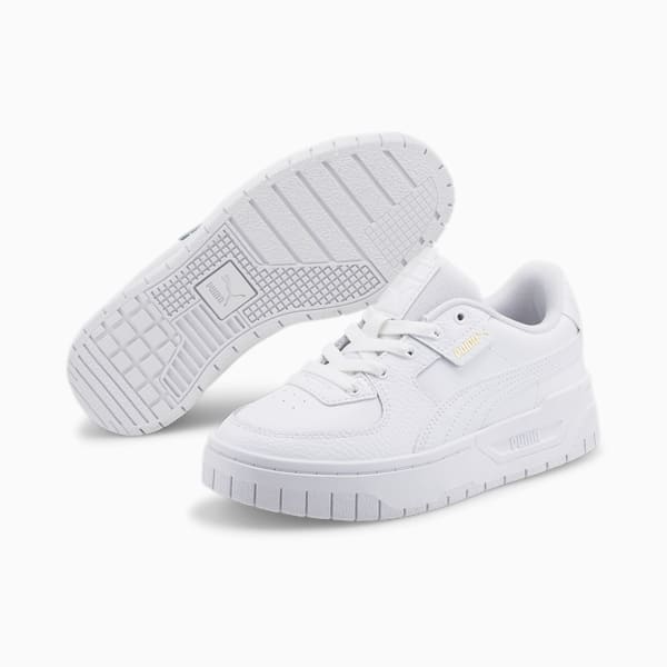 Zapatos deportivos de cuero Cali Dream para jóvenes, PUMA White, extralarge