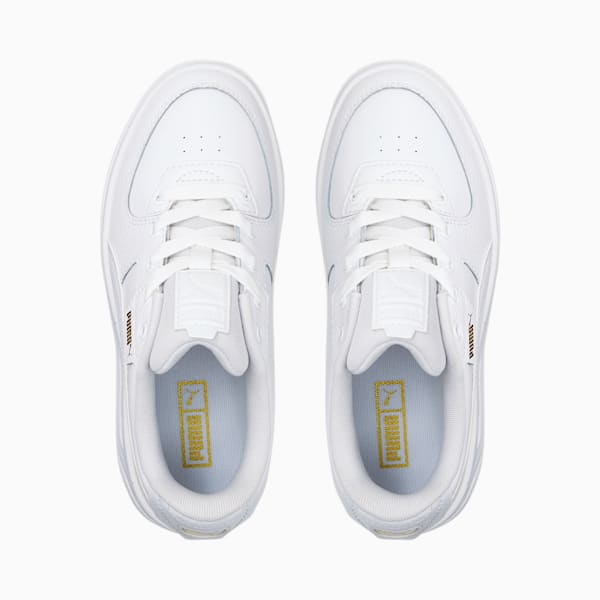 Zapatos deportivos de cuero Cali Dream para jóvenes, PUMA White, extralarge
