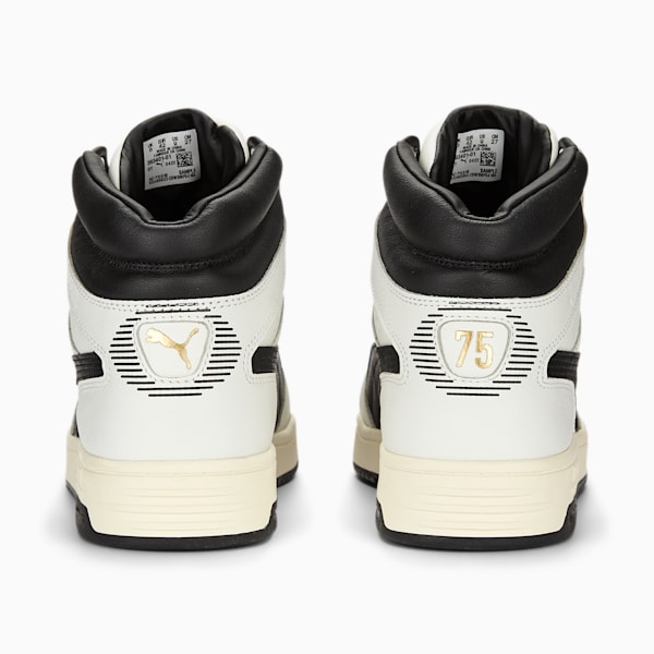SLIPSTREAM MID PRM 75th Anniversary Edition Sneakers, Blanc de Blanc-PUMA Black-PUMA Gold, extralarge-IND