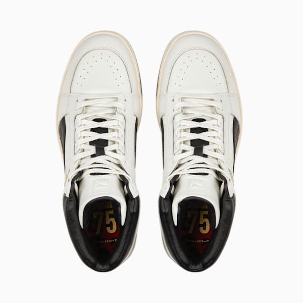 SLIPSTREAM MID PRM 75th Anniversary Edition Sneakers, Blanc de Blanc-PUMA Black-PUMA Gold, extralarge-IND