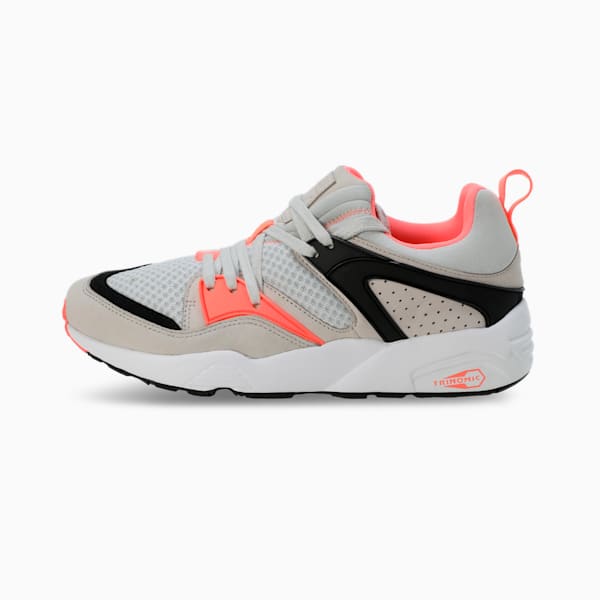 Blaze of Glory 75Y Sneakers, Glacial Gray-PUMA Black-Fluro Peach Pes, extralarge-IND