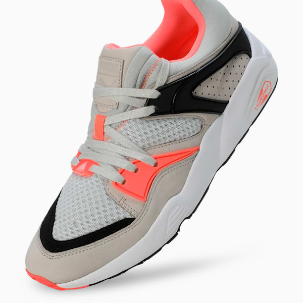 Blaze of Glory 75Y Sneakers, Glacial Gray-PUMA Black-Fluro Peach Pes, extralarge-IND