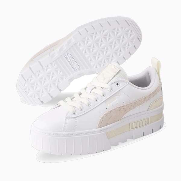 ウィメンズ メイズ OW スニーカー, PUMA White-Vapor Gray-Warm White
