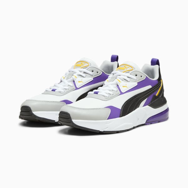 ユニセックス VIS2K バック トゥ ヘリテージ スニーカー, PUMA White-PUMA Black-Team Violet, extralarge-JPN