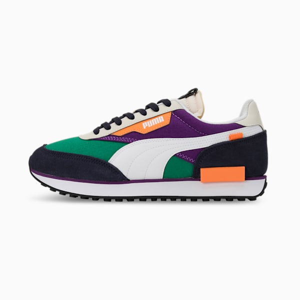 Future Rider Play On Unisex Sneakers, Archive Green-Purple Pop, extralarge-IND