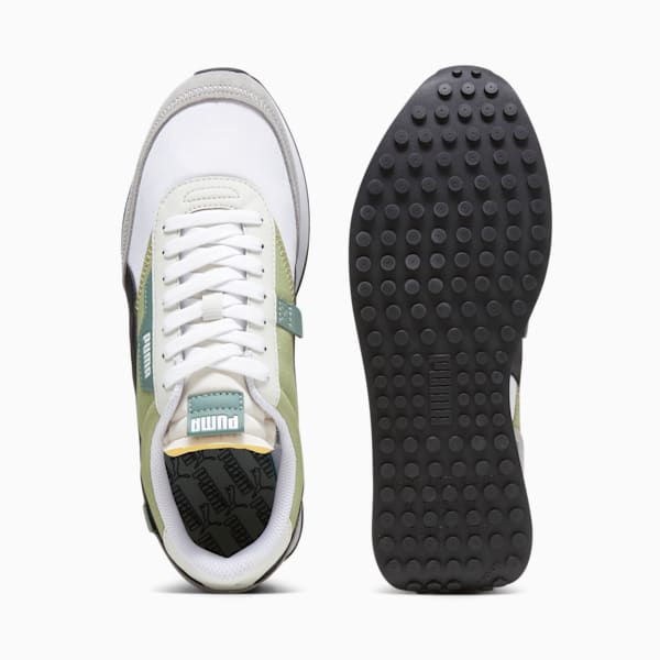 Tenis Future Rider Play On, PUMA White-Kiwi Green, extralarge