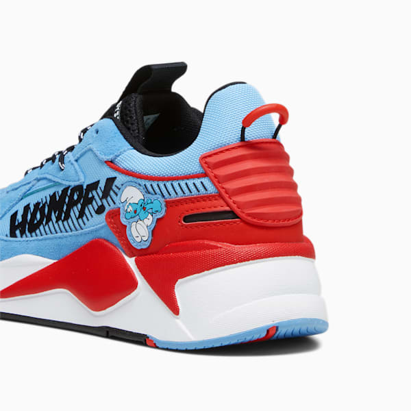 PUMA x THE SMURFS RS-X Unisex Sneakers, Team Light Blue-PUMA Red, extralarge-IND