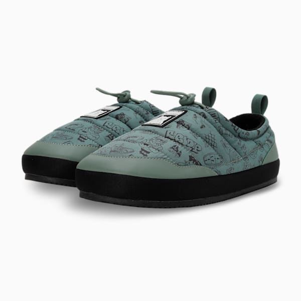 PUMA x RIPNDIP Tuff Plus Unisex Slippers, Eucalyptus-PUMA White-PUMA Black, extralarge-IND