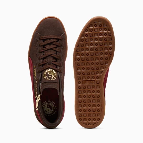Tenis Suede PUMA x Staple B para Hombre, Dark Chocolate-Rhubarb, extralarge