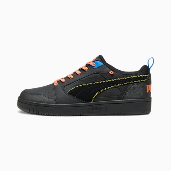 Tenis deportivos Rebound V6 Low Open Road, PUMA Black-Yellow Sizzle-Hot Heat-Ultra Blue, extralarge