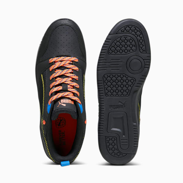 Tenis deportivos Rebound V6 Low Open Road, PUMA Black-Yellow Sizzle-Hot Heat-Ultra Blue, extralarge