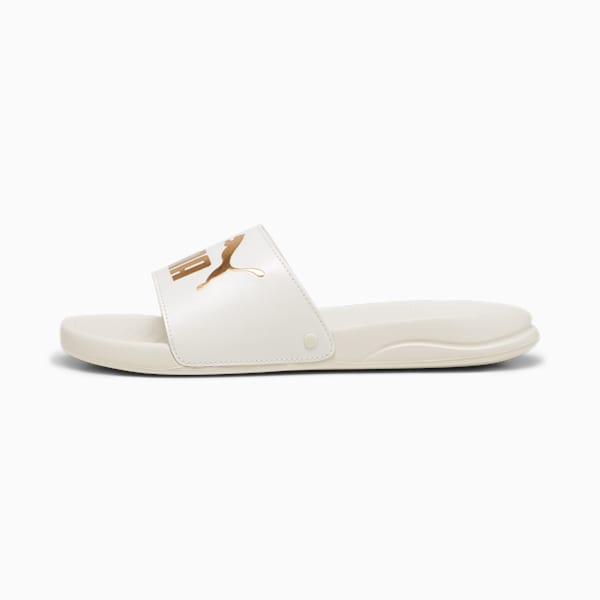 Popcat 20 Regency Romance Slides, Frosted Ivory-PUMA Gold, extralarge-IND