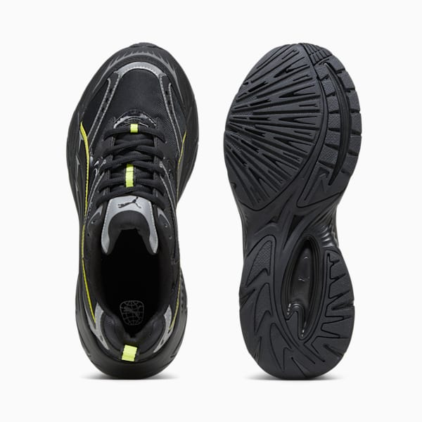 Tenis Morphic con reflectividad, PUMA Black-Yellow Burst, extralarge