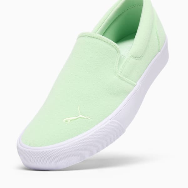 Bari Terry Slip-On Comfort Women's Shoes, Fresh Mint-PUMA White, extralarge