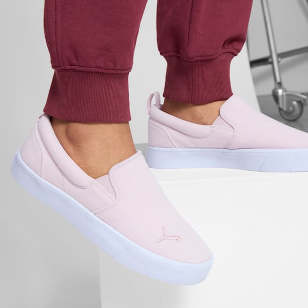 Tenis sin cordones para mujer Bari Terry, Rose Mauve-PUMA White, extralarge