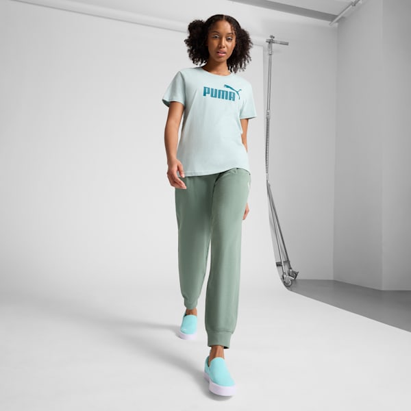 Bari Terry Slip-On Comfort Women's Shoes, Safe Lake-PUMA White, extralarge