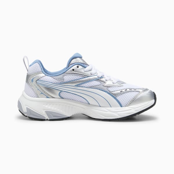 PUMA Morphic Big Kids' Sneakers, PUMA White-Zen Blue-PUMA Silver, extralarge