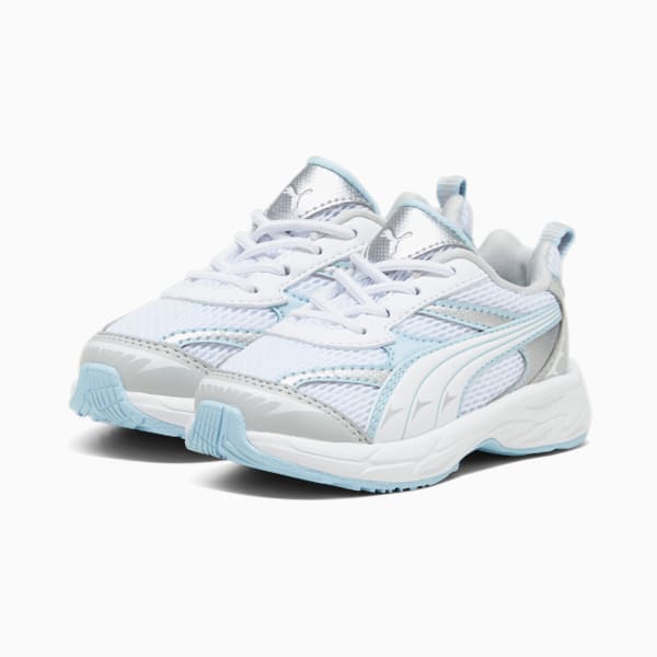 Zapatos deportivos PUMA Morphic de bebé, PUMA White-Ash Gray, extragrande