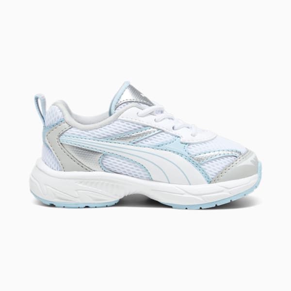 Zapatos deportivos PUMA Morphic de bebé, PUMA White-Ash Gray, extragrande