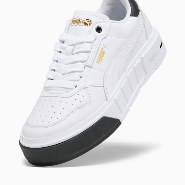 Tenis para mujer PUMA Cali Court de cuero, PUMA White-PUMA Black, extralarge