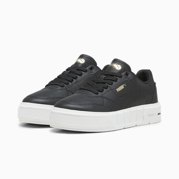 ウィメンズ プーマ CALI コート レザー スニーカー, PUMA Black-PUMA White, extralarge-JPN