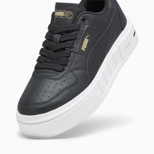 ウィメンズ プーマ CALI コート レザー スニーカー, PUMA Black-PUMA White, extralarge-JPN