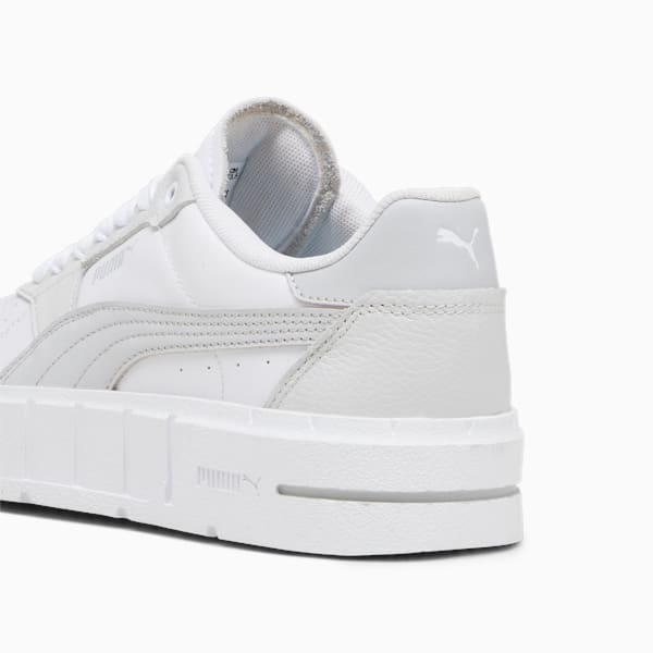 ウィメンズ プーマ CALI コート レザー スニーカー, PUMA White-Cool Light Gray, extralarge-JPN