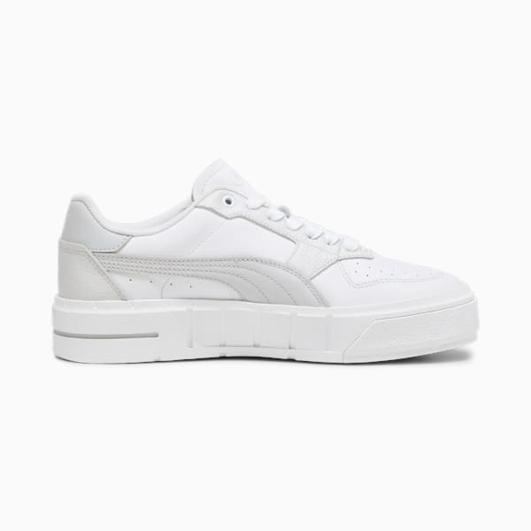PUMA Cali Court Leather Women's Sneakers, PUMA White-Cool Light Gray, extralarge-AUS