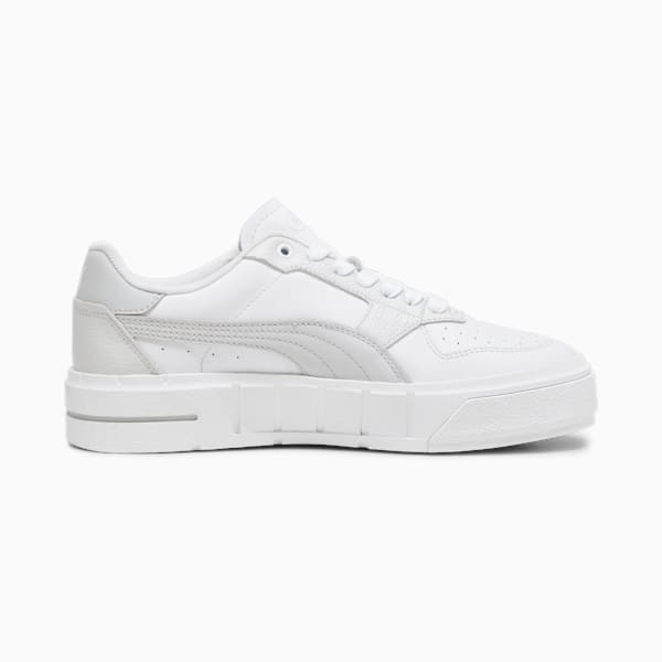 ウィメンズ プーマ CALI コート レザー スニーカー, PUMA White-Cool Light Gray, extralarge-JPN