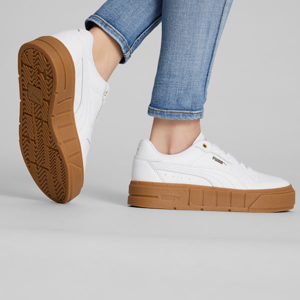 Tenis Cali Court Match para mujer, PUMA White-PUMA White-PUMA Gold, extralarge