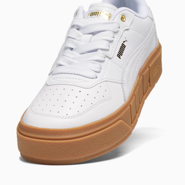 Tenis Cali Court Match para mujer, PUMA White-PUMA White-PUMA Gold, extralarge
