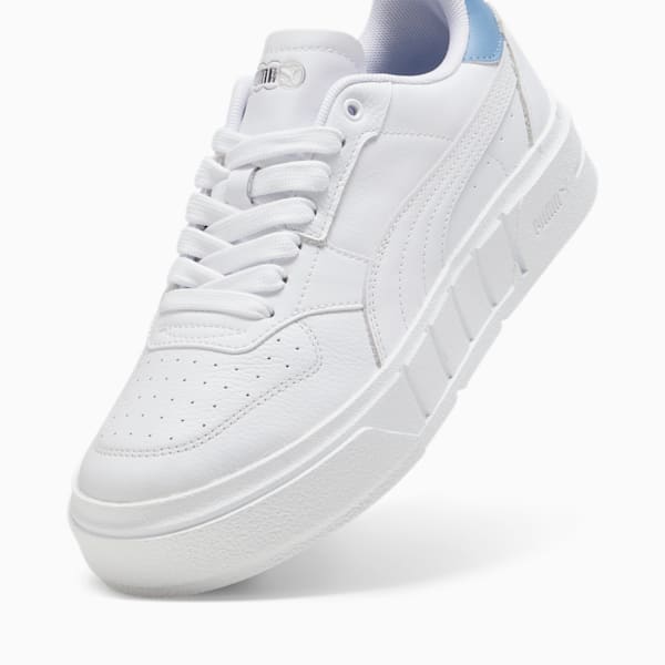 PUMA Cali Court Leather Women's Sneakers, PUMA White-Zen Blue, extralarge