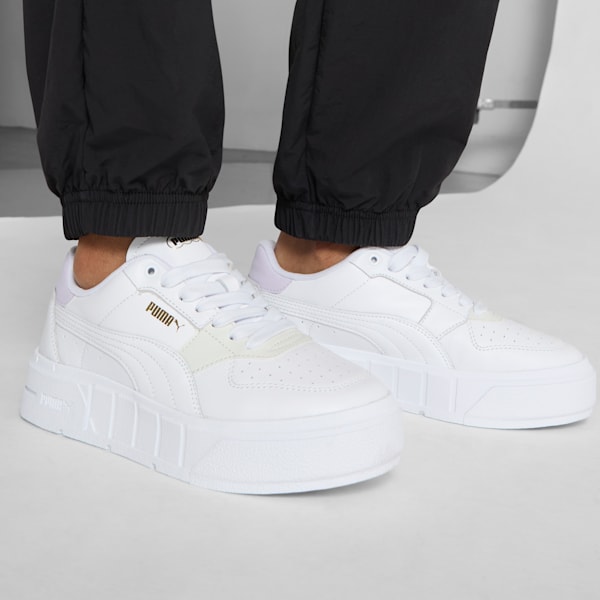 Tenis Cali Court Match para mujer, PUMA White-Lilac Frost, extralarge